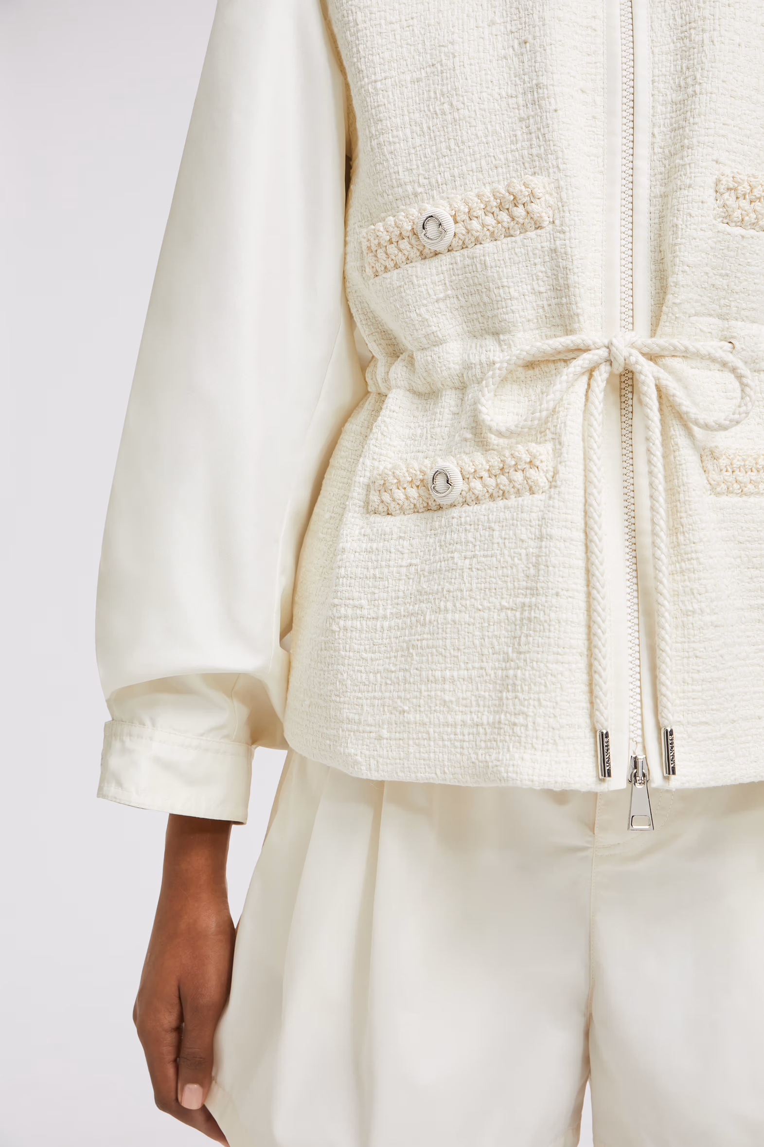 Fermont Hooded Field Jacket Women White Moncler 7
